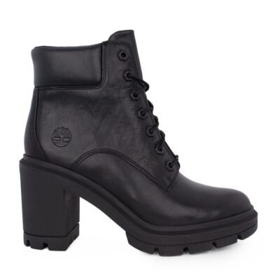 TIMBERLAND ΓΥΝΑΙΚΕΙΑ ΔΕΡΜΑΤΙΝΑ ΜΠΟΤΑΚΙΑ ΜΕ ΤΑΚΟΥΝΙ ALLINGTON HEIGHTS MID LACE UP A26SV 0151 JET BLACK