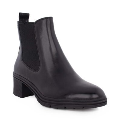 TAMARIS ΓΥΝΑΙΚΕΙΑ ΔΕΡΜΑΤΙΝΑ ΜΠΟΤΑΚΙΑ ΜΕ ΤΑΚΟΥΝΙ 1-25456-43 001 BLACK - Image 2