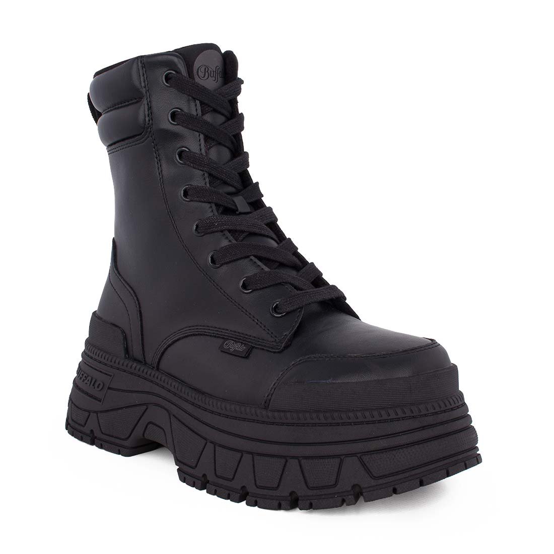 BUFFALO ΓΥΝΑΙΚΕΙΑ ΜΠΟΤΑΚΙΑ FUSION LACE UP MID BLACK - Image 2