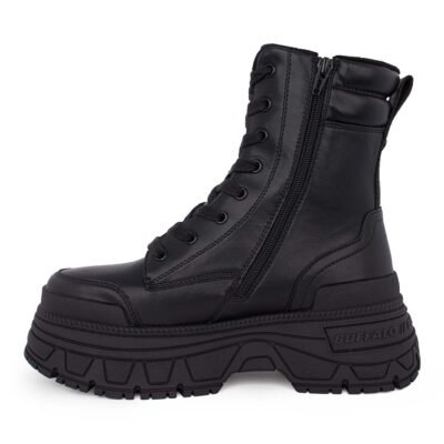 BUFFALO ΓΥΝΑΙΚΕΙΑ ΜΠΟΤΑΚΙΑ FUSION LACE UP MID BLACK - Image 3