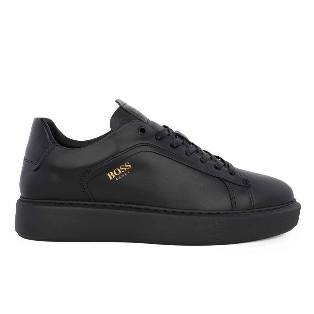 BOSS SHOES ΑΝΔΡΙΚΑ ΔΕΡΜΑΤΙΝΑ SNEAKERS C6964 BS BLACK GARDA