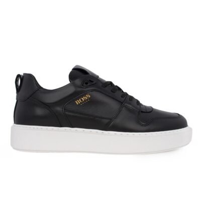 BOSS SHOES ΑΝΔΡΙΚΑ ΔΕΡΜΑΤΙΝΑ SNEAKERS C6928 BLACK GARDA