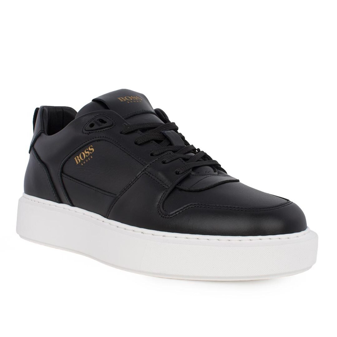 BOSS SHOES ΑΝΔΡΙΚΑ ΔΕΡΜΑΤΙΝΑ SNEAKERS C6928 BLACK GARDA - Image 2