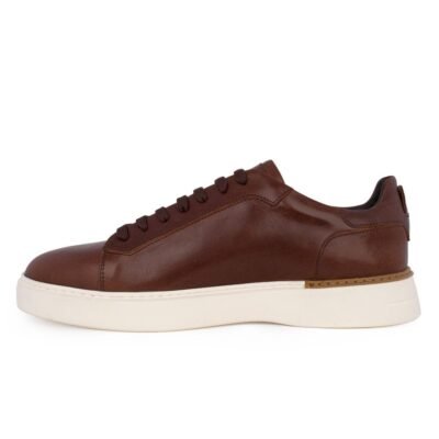 BOSS SHOES ΑΝΔΡΙΚΑ ΔΕΡΜΑΤΙΝΑ SNEAKERS C7863 TAN SANTONI - Image 3