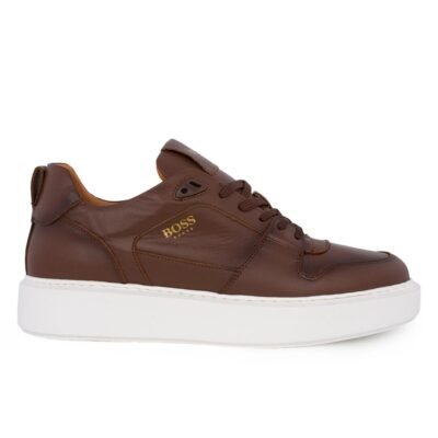 BOSS SHOES ΑΝΔΡΙΚΑ ΔΕΡΜΑΤΙΝΑ SNEAKERS C6928 CARAMELO BURN