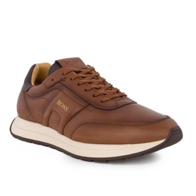 BOSS SHOES ΑΝΔΡΙΚΑ ΔΕΡΜΑΤΙΝΑ SNEAKERS CD321 COGNAC BURN - Image 2