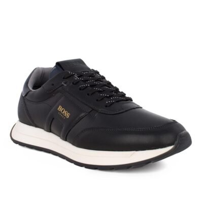 BOSS SHOES ΑΝΔΡΙΚΑ ΔΕΡΜΑΤΙΝΑ SNEAKERS CD321 BLACK GARDA - Image 2