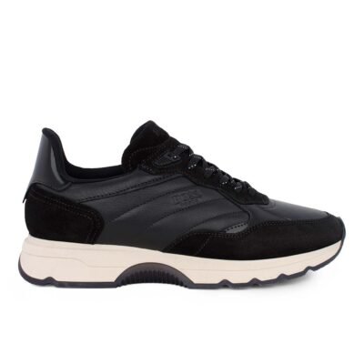 BOSS SHOES ΑΝΔΡΙΚΑ ΔΕΡΜΑΤΙΝΑ SNEAKERS CD221 BLACK RENNA