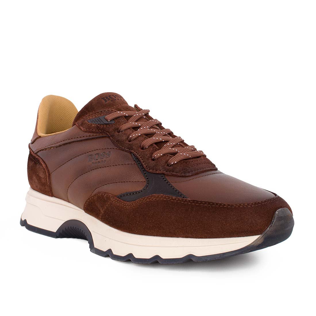 BOSS SHOES ΑΝΔΡΙΚΑ ΔΕΡΜΑΤΙΝΑ SNEAKERS CD221 COGNAC RENNA - Image 2