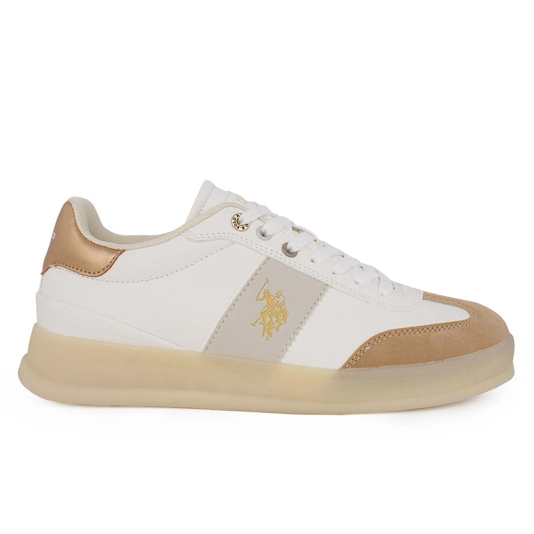 US POLO ΓΥΝΑΙΚΕΙΑ SNEAKERS CAMPYW004 CREAM