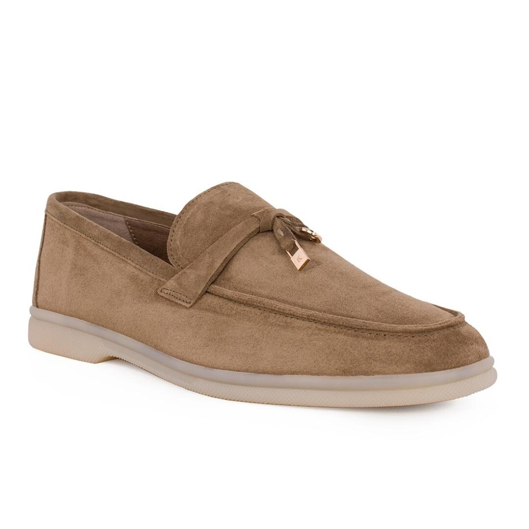 KOMIS & KOMIS ΓΥΝΑΙΚΕΙΑ ΔΕΡΜΑΤΙΝΑ LOAFERS C500 TAUPE SUEDE - Image 2