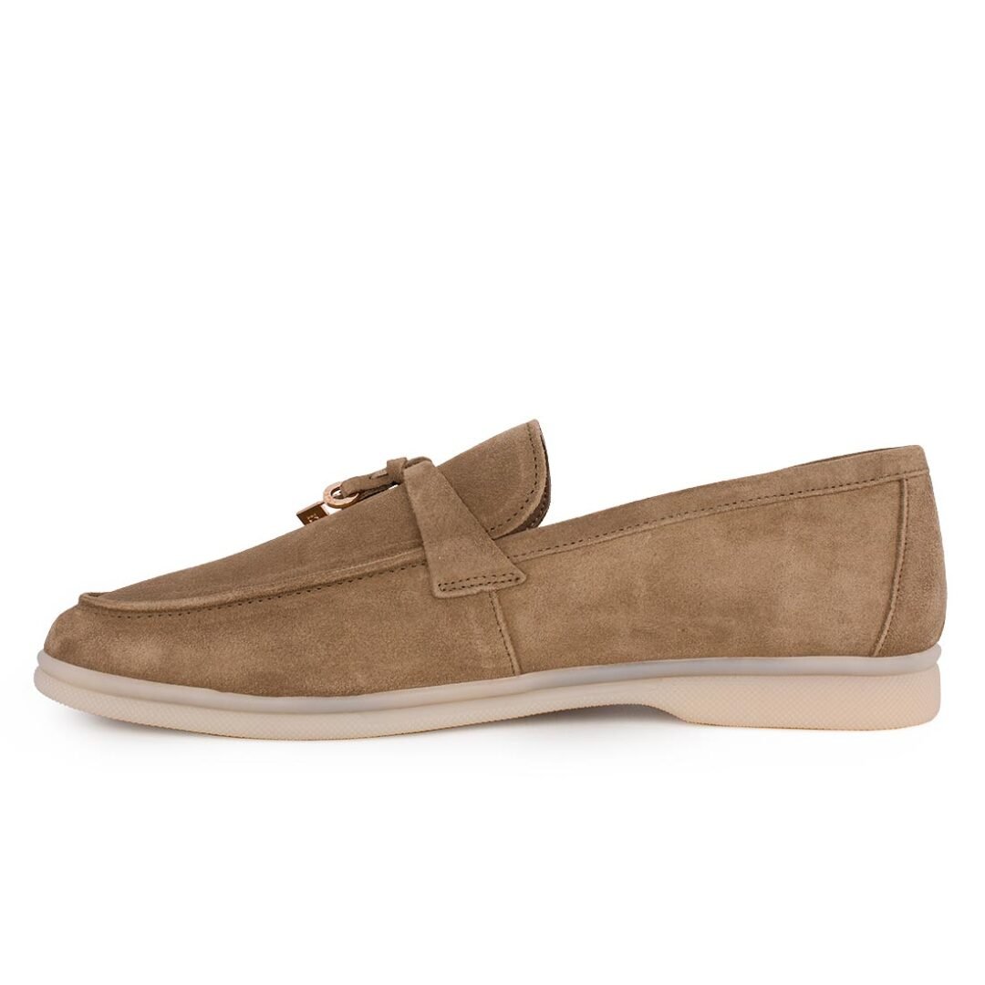 KOMIS & KOMIS ΓΥΝΑΙΚΕΙΑ ΔΕΡΜΑΤΙΝΑ LOAFERS C500 TAUPE SUEDE - Image 3