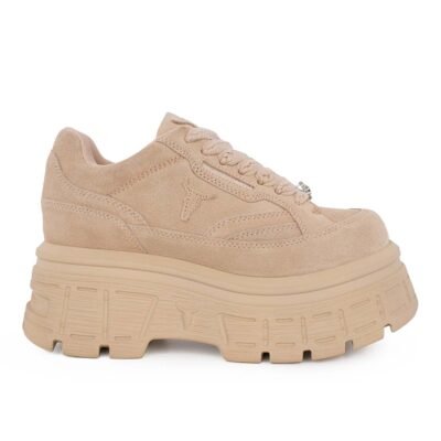 WINDSOR SMITH ΓΥΝΑΙΚΕΙΑ ΔΕΡΜΑΤΙΝΑ SNEAKERS SWERVE SUEDE SNEAKERS BEIGE