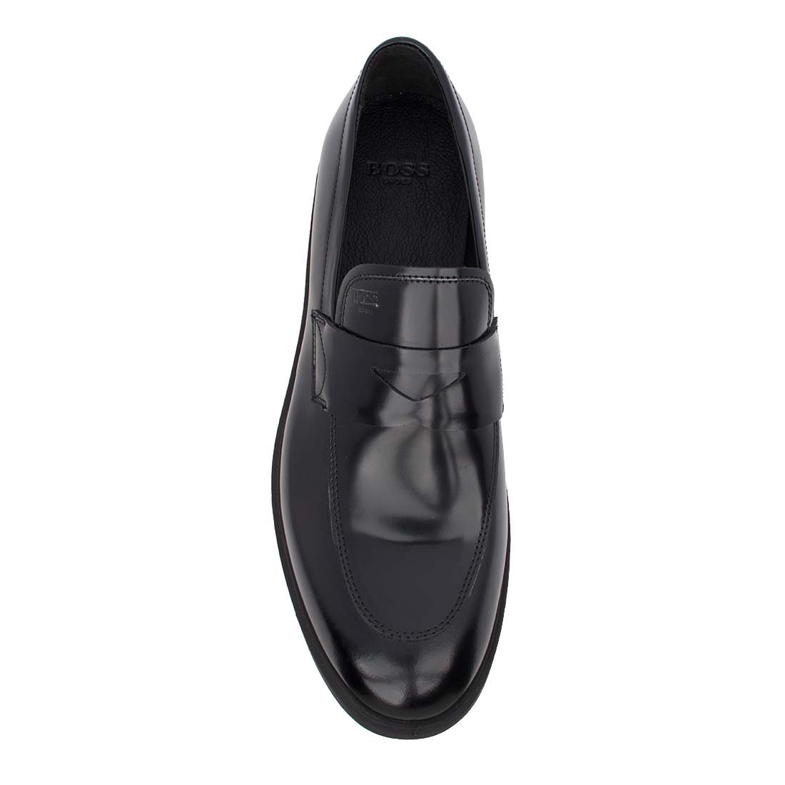 BOSS SHOES ΑΝΔΡΙΚΑ ΔΕΡΜΑΤΙΝΑ LOAFERS C7794 BLACK FLORENTIC - Image 5