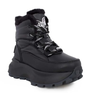 BUFFALO ΓΥΝΑΚΕΙΑ SNEAKERS ΜΕ ΓΟΥΝΑΚΙ ΕΣΩΤΕΡΙΚΑ MANHATTEN LACE UP PUFFED BLACK - Image 2