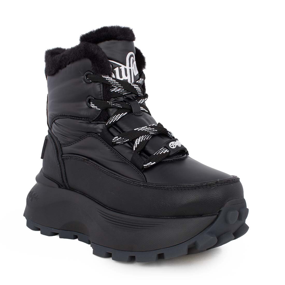 BUFFALO ΓΥΝΑΚΕΙΑ SNEAKERS ΜΕ ΓΟΥΝΑΚΙ ΕΣΩΤΕΡΙΚΑ MANHATTEN LACE UP PUFFED BLACK - Image 2