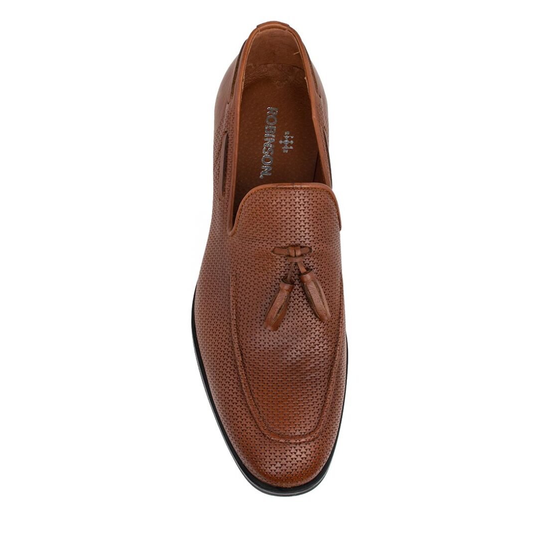 ROBINSON SHOES ΑΝΔΡΙΚΑ ΔΕΡΜΑΤΙΝΑ LOAFERS 64625 ΤΑΜΠΑ - Image 5