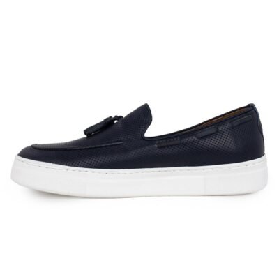ROBINSON SHOES ΑΝΔΡΙΚΑ ΔΕΡΜΑΤΙΝΑ LOAFERS 69546 BLUE - Image 3