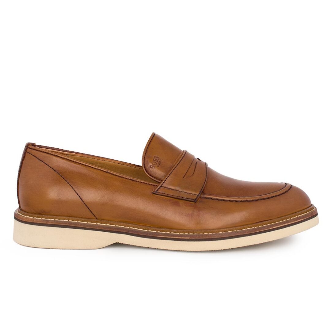BOSS SHOES ΑΝΔΡΙΚΑ ΔΕΡΜΑΤΙΝΑ LOAFERS Z7479 COGNAC