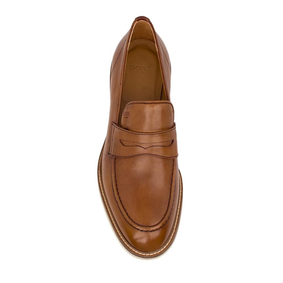 BOSS SHOES ΑΝΔΡΙΚΑ ΔΕΡΜΑΤΙΝΑ LOAFERS Z7479 COGNAC - Image 5
