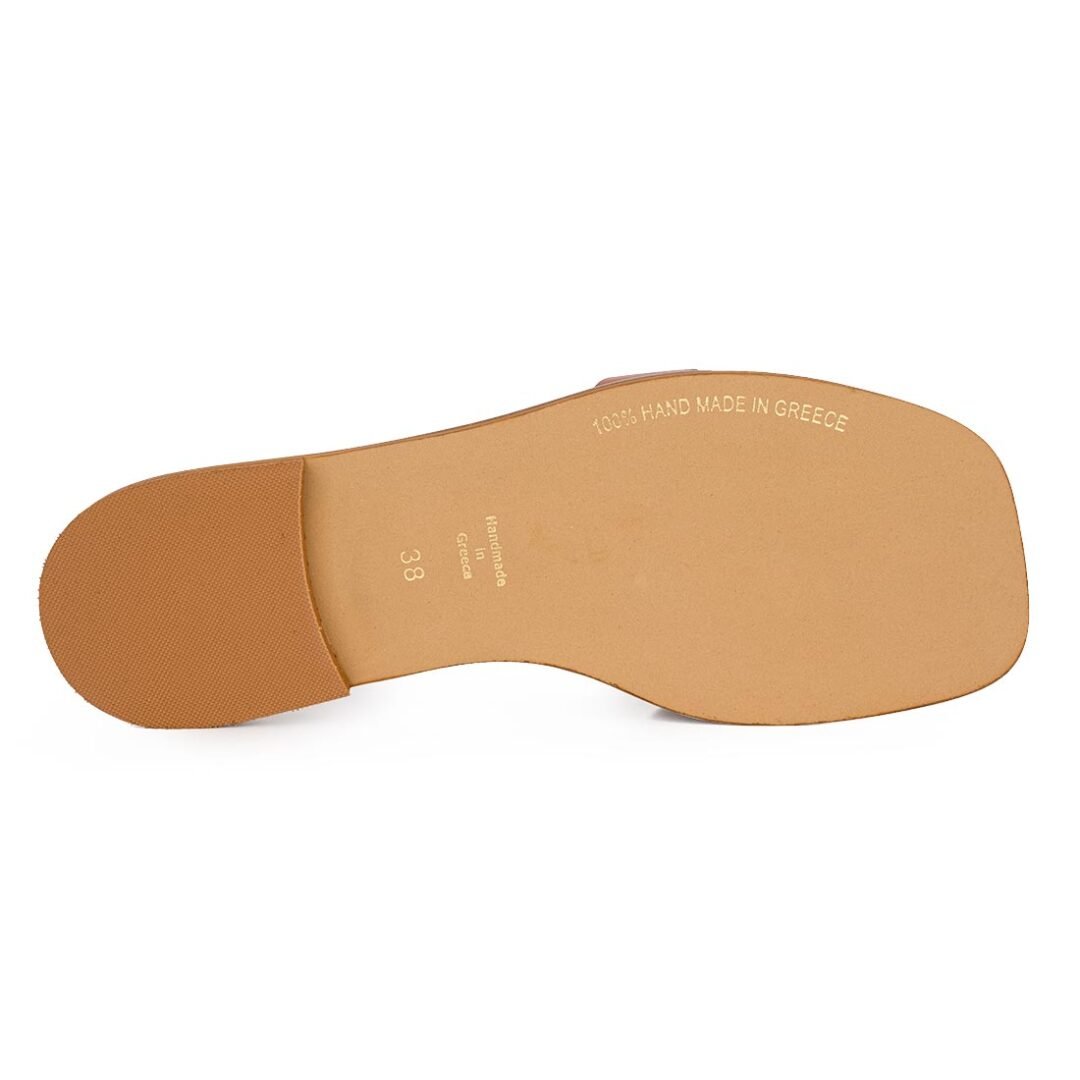 KOMIS & KOMIS ΓΥΝΑΙΚΕΙΕΣ ΔΕΡΜΑΤΙΝΕΣ FLAT ΠΑΝΤΟΦΛΕΣ C901 COGNAC - Image 4