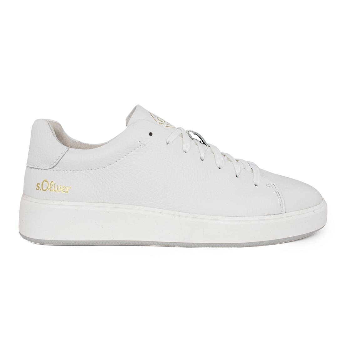 S. OLIVER ΑΝΔΡΙΚΑ ΔΕΡΜΑΤΙΝΑ SNEAKERS 5-13640-30 100 WHITE