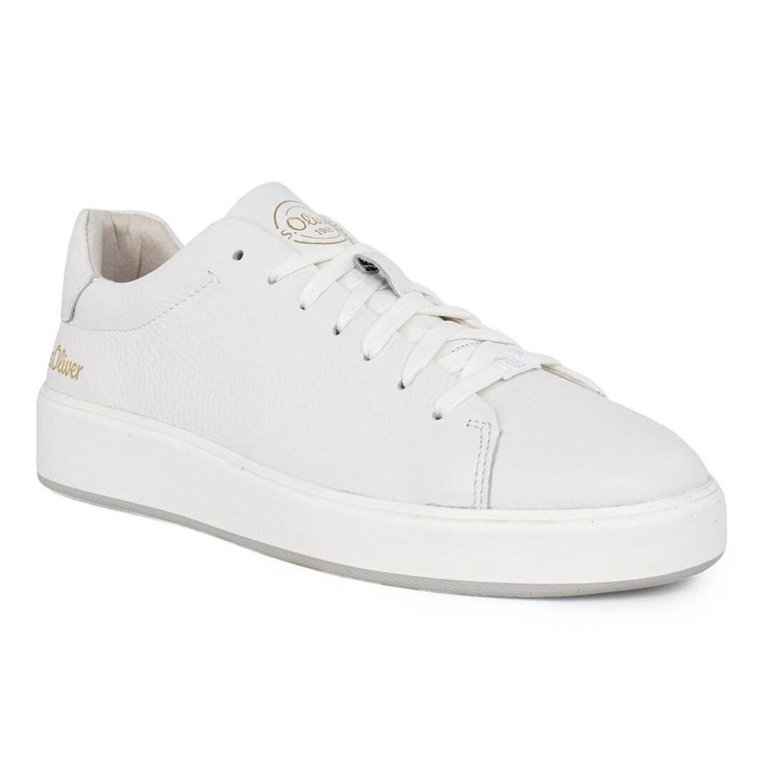 S. OLIVER ΑΝΔΡΙΚΑ ΔΕΡΜΑΤΙΝΑ SNEAKERS 5-13640-30 100 WHITE - Image 2