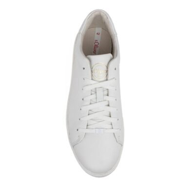 S. OLIVER ΑΝΔΡΙΚΑ ΔΕΡΜΑΤΙΝΑ SNEAKERS 5-13640-30 100 WHITE - Image 5