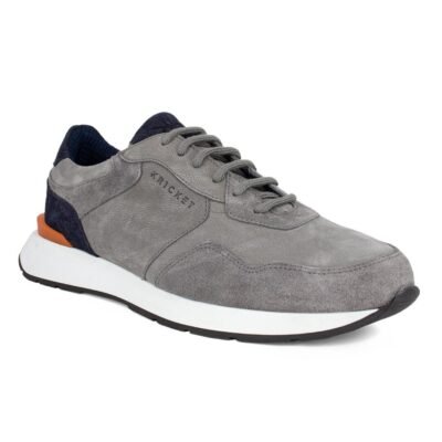 KRICKET ΑΝΔΡΙΚΑ ΔΕΡΜΑΤΙΝΑ SNEAKERS 23K3003 GREY NUBUCK - Image 2