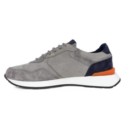 KRICKET ΑΝΔΡΙΚΑ ΔΕΡΜΑΤΙΝΑ SNEAKERS 23K3003 GREY NUBUCK - Image 3