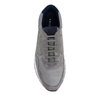 KRICKET ΑΝΔΡΙΚΑ ΔΕΡΜΑΤΙΝΑ SNEAKERS 23K3003 GREY NUBUCK - Image 5
