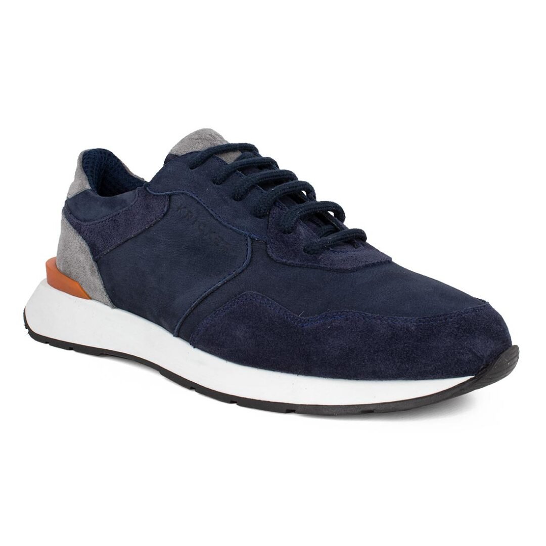 KRICKET ΑΝΔΡΙΚΑ ΔΕΡΜΑΤΙΝΑ SNEAKERS 23K3003 BLUE NUBUCK - Image 2
