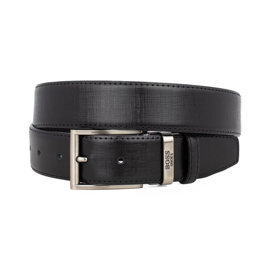 BOSS SHOES ΑΝΔΡΙΚΗ ΔΕΡΜΑΤΙΝΗ ΖΩΝΗ VB005 BLACK GLAMOUR