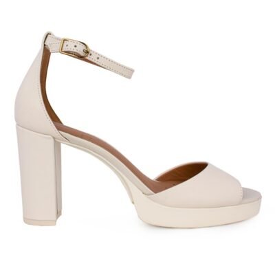 GEOX ΓΥΝΑΙΚΕΙΑ ΔΕΡΜΑΤΙΝΑ ΠΕΔΙΛΑ D WALK PLEASURE 85S OFF WHITE