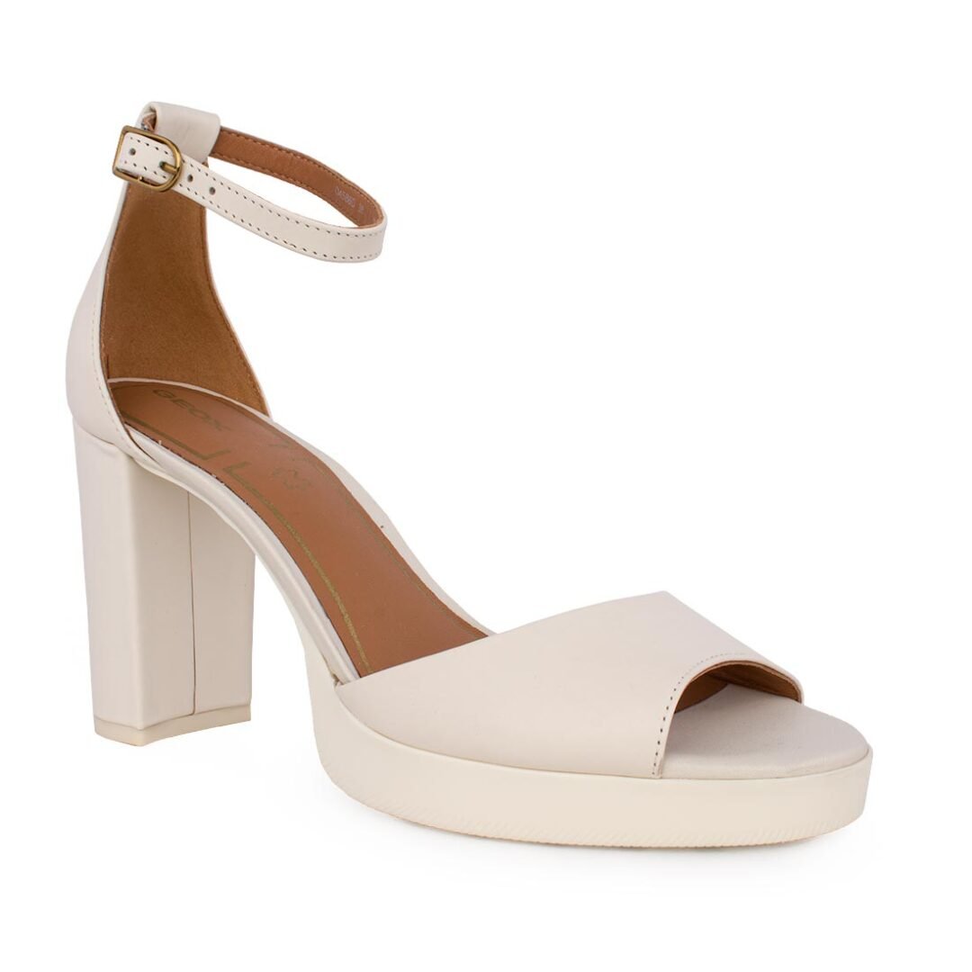 GEOX ΓΥΝΑΙΚΕΙΑ ΔΕΡΜΑΤΙΝΑ ΠΕΔΙΛΑ D WALK PLEASURE 85S OFF WHITE - Image 2