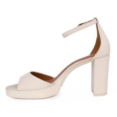 GEOX ΓΥΝΑΙΚΕΙΑ ΔΕΡΜΑΤΙΝΑ ΠΕΔΙΛΑ D WALK PLEASURE 85S OFF WHITE - Image 3