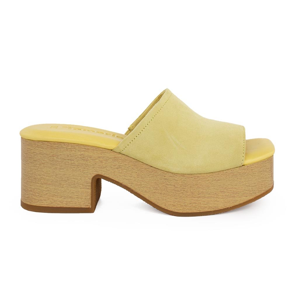 TAMARIS ΓΥΝΑΙΚΕΙΕΣ SUEDE ΠΑΝΤΟΦΛΕΣ ΜΕ ΤΑΚΟΥΝΙ 1-27243-38 670 LEMON