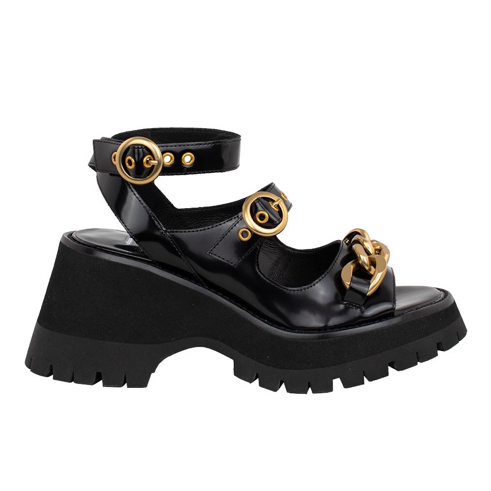 JEFFREY CAMPBELL ΓΥΝΑΙΚΕΙΕΣ ΠΛΑΤΦΟΡΜΕΣ CRUNCHED ΜΑΥΡΕΣ