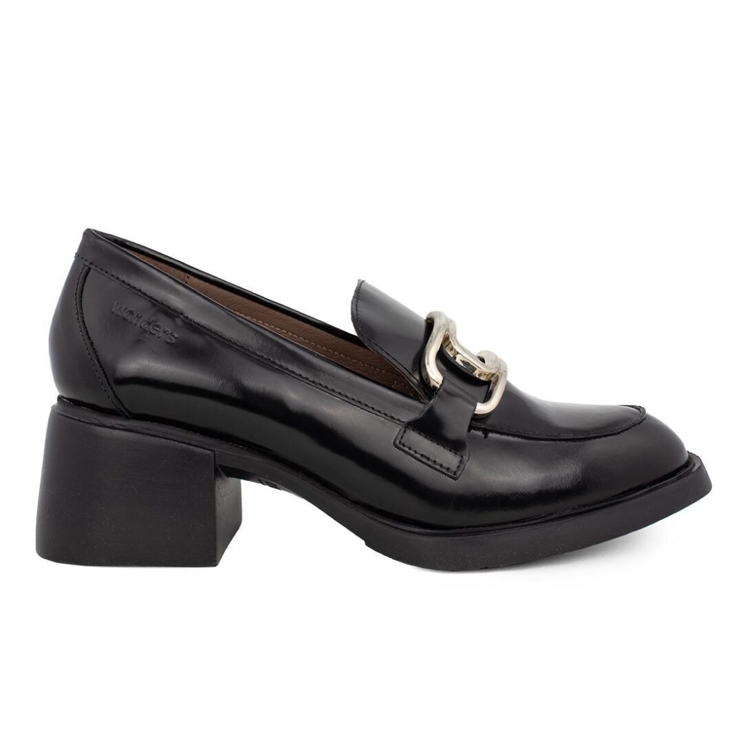 WONDERS ΓΥΝΑΙΚΕΙΑ ΔΕΡΜΑΤΙΝΑ LOAFERS G-6140 BLACK