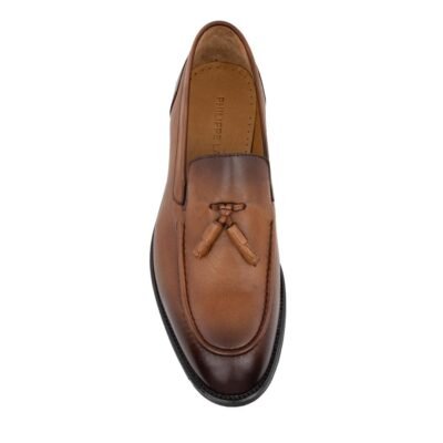 PHILIPPE LANG ΑΝΔΡΙΚΑ ΔΕΡΜΑΤΙΝΑ LOAFERS 6299 COGNAC - Image 5