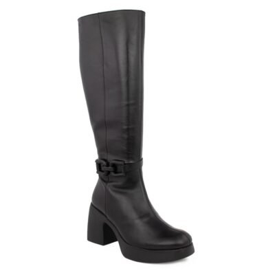 WONDERS FLY ΓΥΝΑΙΚΕΙΑ ΔΕΡΜΑΤΙΝΗ ΜΠΟΤΑ H-4943 BLACK - Image 2