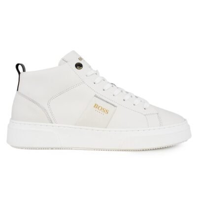 BOSS SHOES ΑΝΔΡΙΚΑ ΔΕΡΜΑΤΙΝΑ ΣΠΟΡ ΜΠΟΤΑΚΙΑ XZ520 WHITE