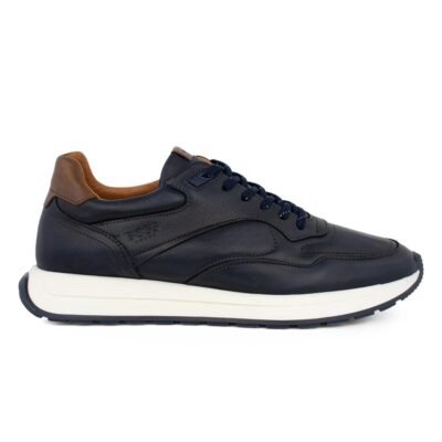 BOSS SHOES ΑΝΔΡΙΚΑ ΔΕΡΜΑΤΙΝΑ SNEAKERS X301 BLUE