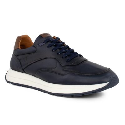 BOSS SHOES ΑΝΔΡΙΚΑ ΔΕΡΜΑΤΙΝΑ SNEAKERS X301 BLUE - Image 2