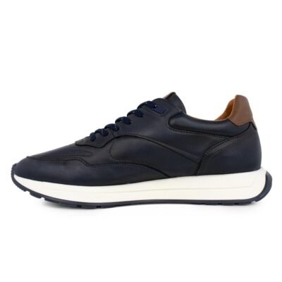 BOSS SHOES ΑΝΔΡΙΚΑ ΔΕΡΜΑΤΙΝΑ SNEAKERS X301 BLUE - Image 3