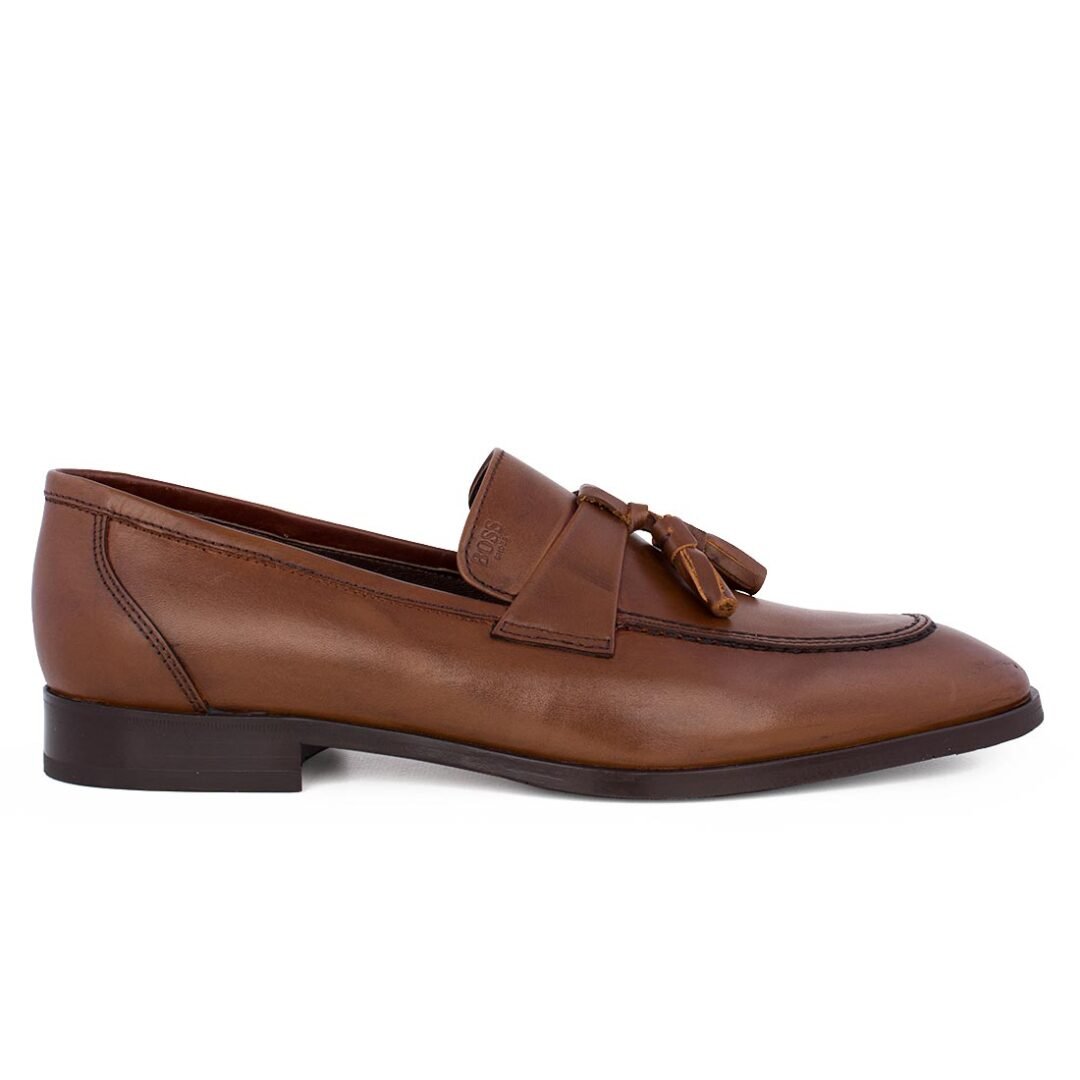 BOSS SHOES ΑΝΔΡΙΚΑ ΔΕΡΜΑΤΙΝΑ ΚΛΑΣΙΚΑ LOAFERS Z7517 COGNAC