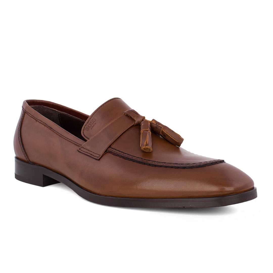 BOSS SHOES ΑΝΔΡΙΚΑ ΔΕΡΜΑΤΙΝΑ ΚΛΑΣΙΚΑ LOAFERS Z7517 COGNAC - Image 2
