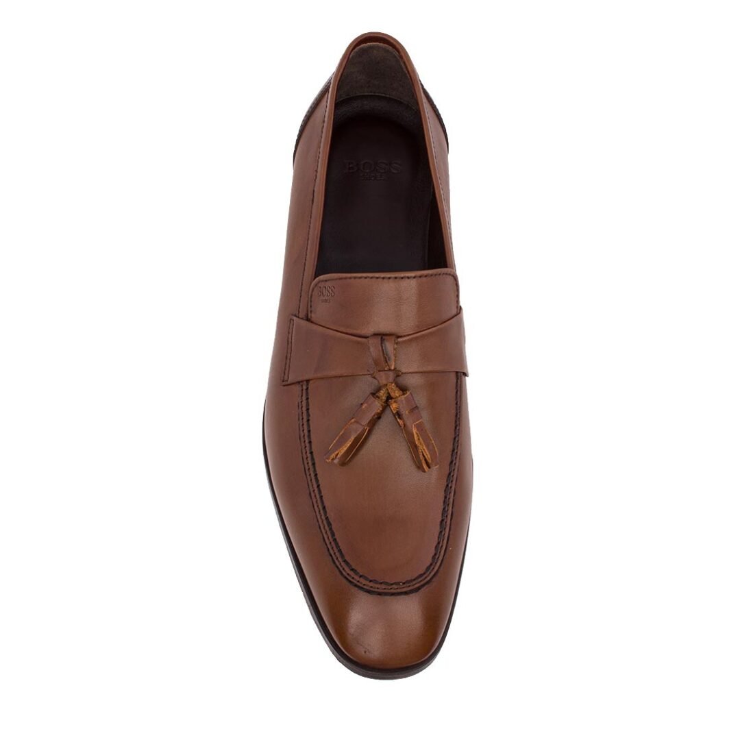 BOSS SHOES ΑΝΔΡΙΚΑ ΔΕΡΜΑΤΙΝΑ ΚΛΑΣΙΚΑ LOAFERS Z7517 COGNAC - Image 5