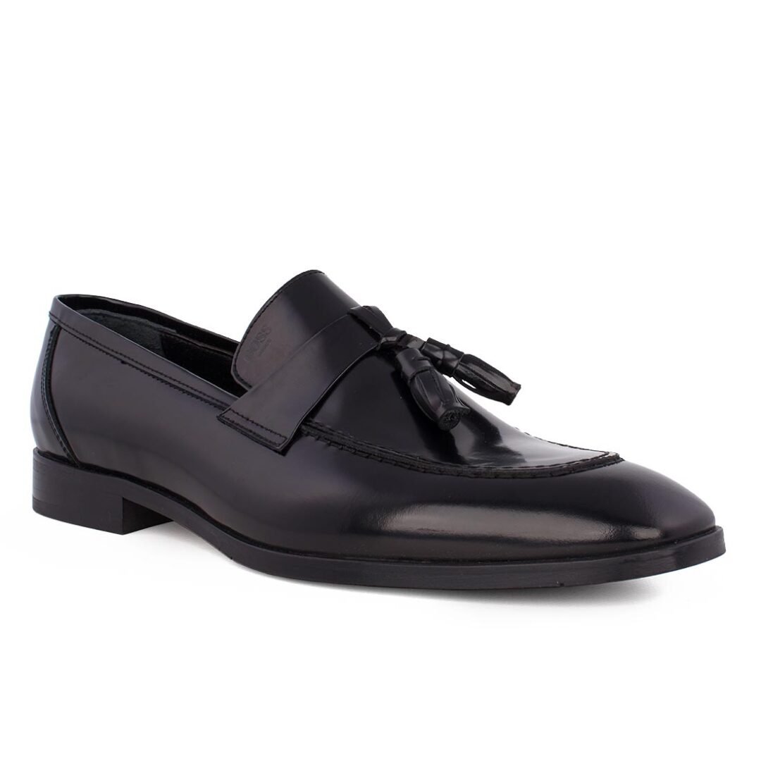 BOSS SHOES ΑΝΔΡΙΚΑ ΔΕΡΜΑΤΙΝΑ ΚΛΑΣΙΚΑ LOAFERS Z7517 BLACK - Image 2