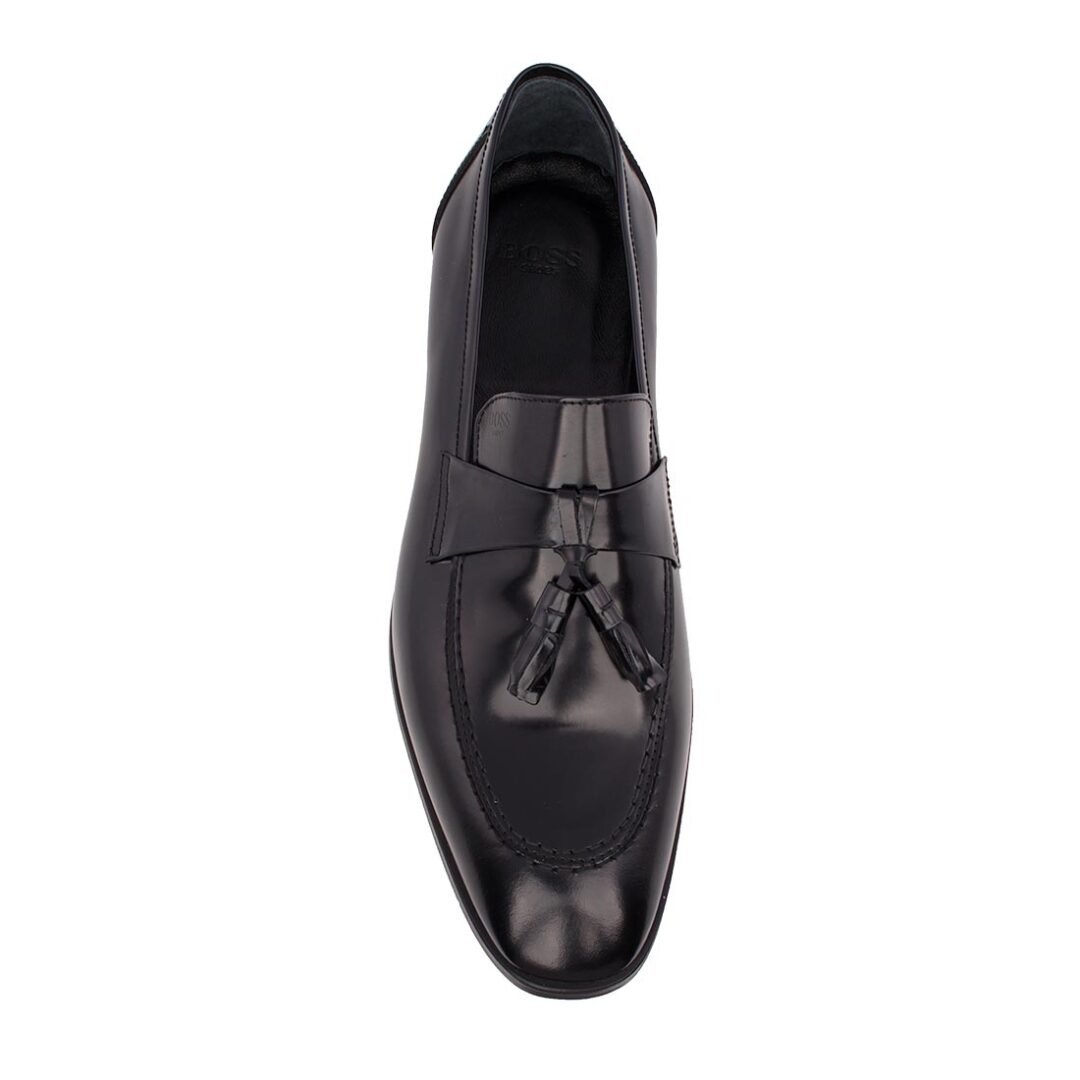 BOSS SHOES ΑΝΔΡΙΚΑ ΔΕΡΜΑΤΙΝΑ ΚΛΑΣΙΚΑ LOAFERS Z7517 BLACK - Image 5